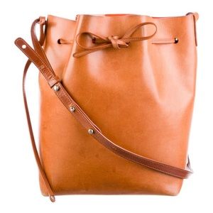 Mansur Gavriel Medium Bucket Bag - Camello/Orange